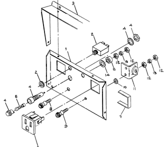 Control Panel No. 61795 Diagram and Parts List for 8750-2-H2450  Briggs and Stratton Generator